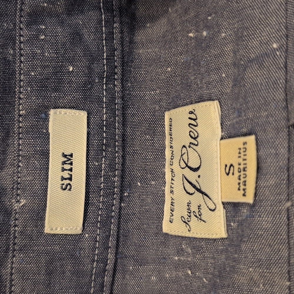 J. Crew Men's Small Slim Fit 100% Cotton Long Sleeve Button Down Style #L9596 - Picture 2 of 15